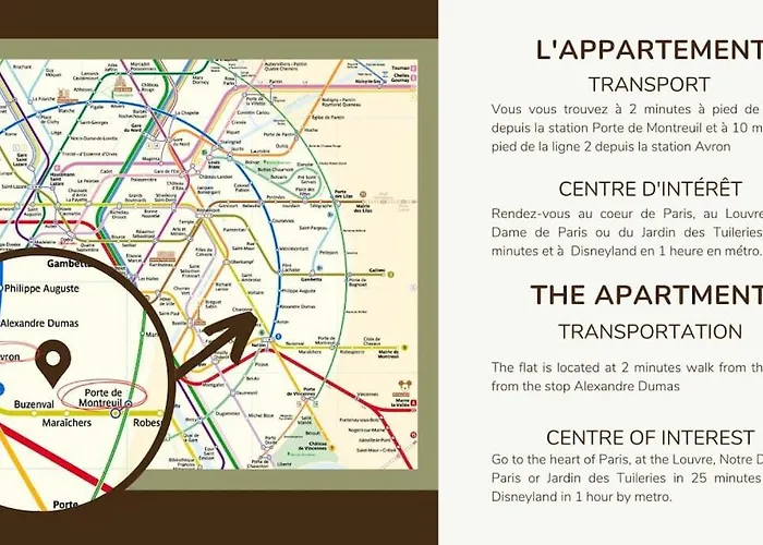 21.Appart 4Pers#1 Bedroom #Pere Lachaise #Nation